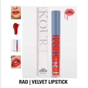Kylie Cosmetics velvet liquid lipstick  “RAD”